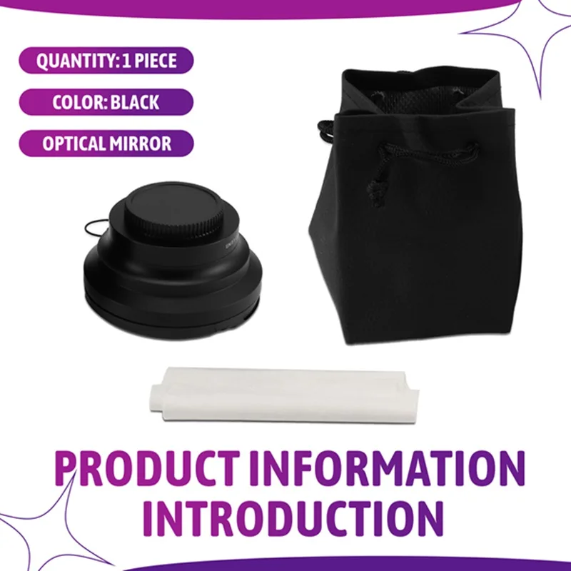 Профессиональный объектив 37 мм макро + 72 мм широкоугольный 0.39X Full HD для 4K видеокамер
Профессиональный объектив 37 мм макро + 72 мм широкоугольный 0.39X Full HD для 4K видеокамер