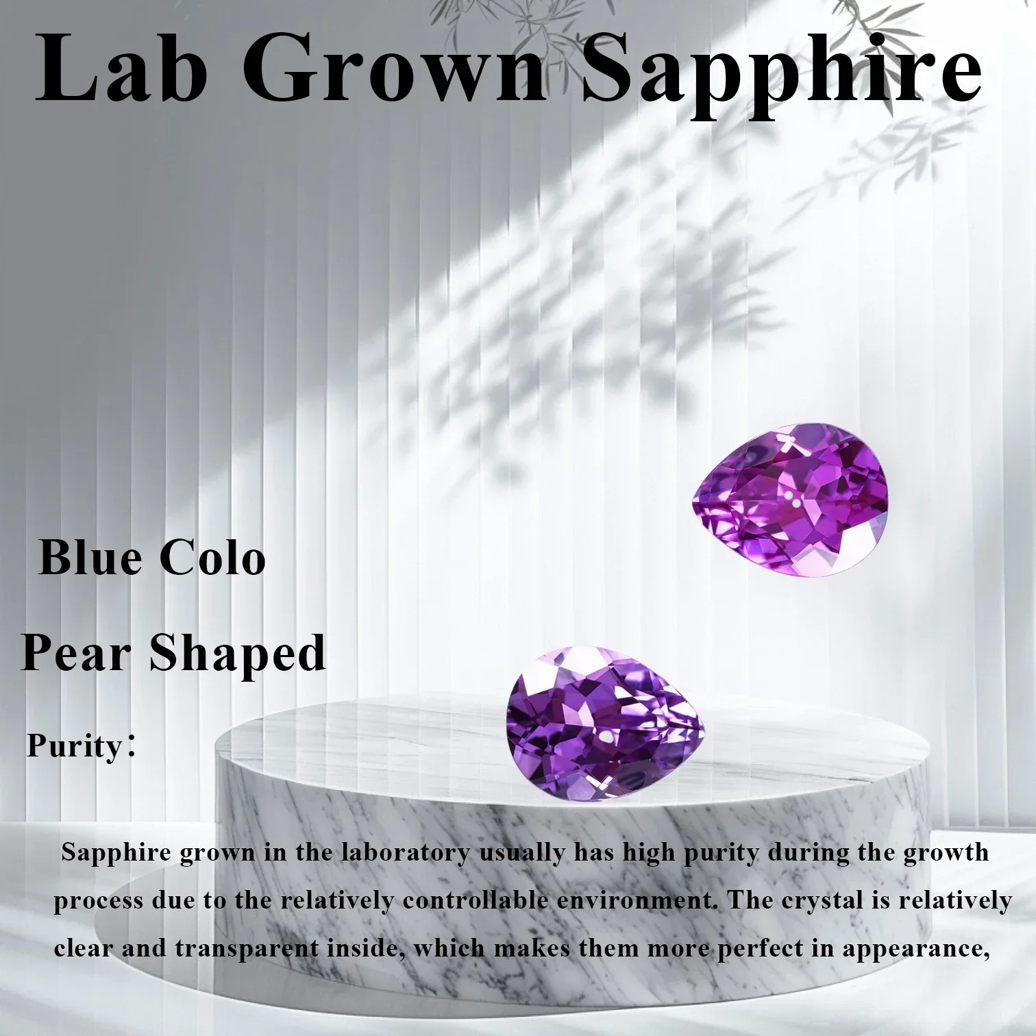 Pear Shaped Lab Grown Sapphire purplish red and purplish blue Color DIY Ring Necklace Earrings Main Materials with Certificate
Pear Shaped Lab Grown Sapphire purplish red and purplish blue Color DIY Ring Necklace Earrings Main Materials with Certificate