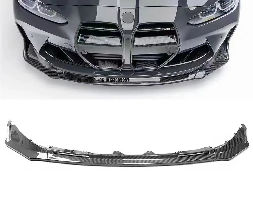 New V Style G80 G82 M3 M4 Carbon Fiber Front Lip Bumper with Exhaust Cutouts for 2021-2024
New V Style G80 G82 M3 M4 Carbon Fiber Front Lip Bumper with Exhaust Cutouts for 2021-2024