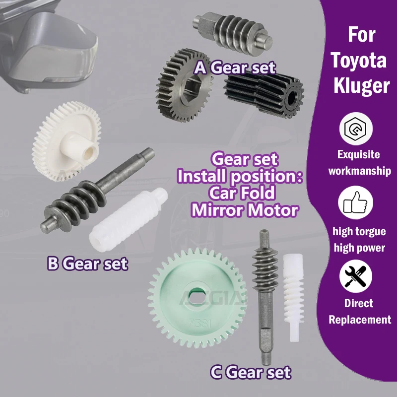 AZGIANT For Toyota Kluger 2000-2023 Car 35/13/17T 42T 40T gearwheel sets of Exterior Auxiliary power folding mirror R L motor
AZGIANT For Toyota Kluger 2000-2023 Car 35/13/17T 42T 40T gearwheel sets of Exterior Auxiliary power folding mirror R L motor