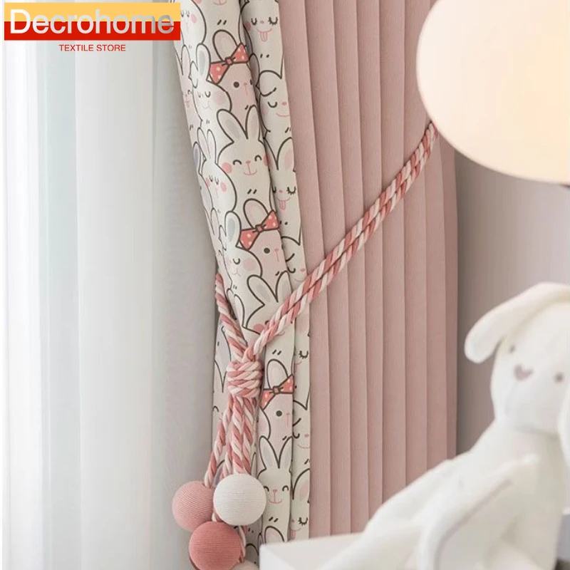Pink Cartoon Printed Rabbit Chenille Curtain Children's Bedroom Kindergarten Dormitory Blackout Girl Princess Wind Curtain Decor
Pink Cartoon Printed Rabbit Chenille Curtain Children's Bedroom Kindergarten Dormitory Blackout Girl Princess Wind Curtain Decor