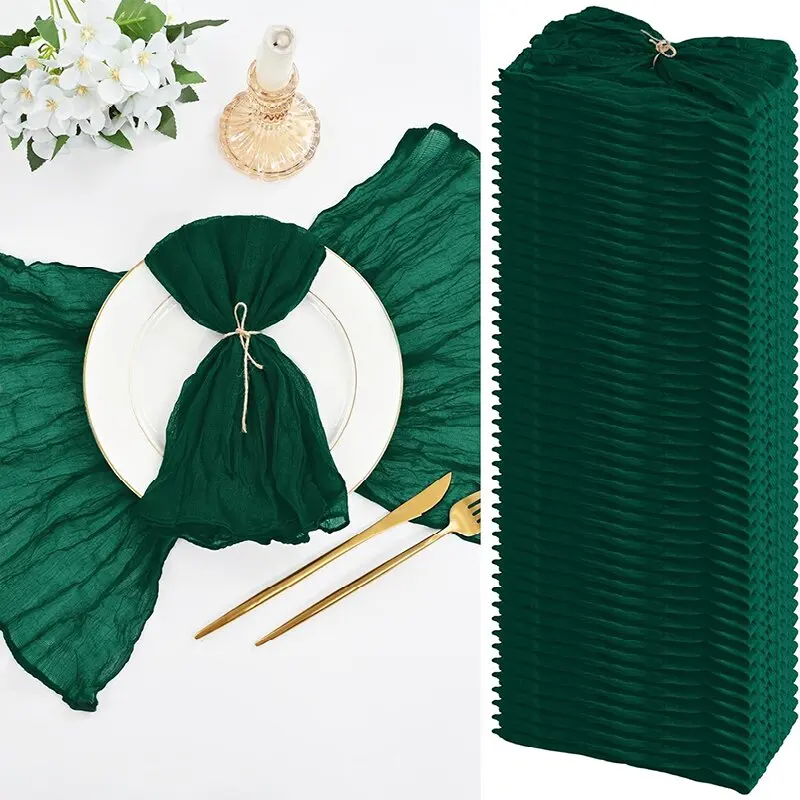 100Pcs Wholesale Cheesecloth Napkins 20"x20" Gauze Washable Reusable Cloth Napkin for Wedding Baby Dinner Restaurant Decorations
100Pcs Wholesale Cheesecloth Napkins 20"x20" Gauze Washable Reusable Cloth Napkin for Wedding Baby Dinner Restaurant Decorations
