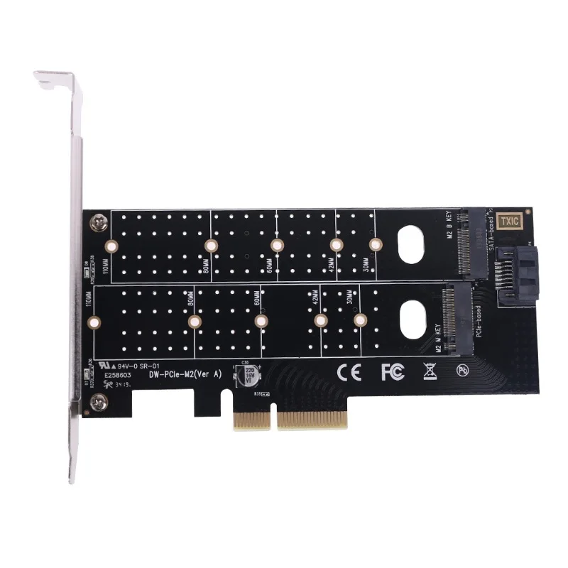 PCIE to M.2 expansion card NVME NGFF adapter card M2 dual disk ssd Solid-state drive Bkey+Mkey
PCIE to M.2 expansion card NVME NGFF adapter card M2 dual disk ssd Solid-state drive Bkey+Mkey