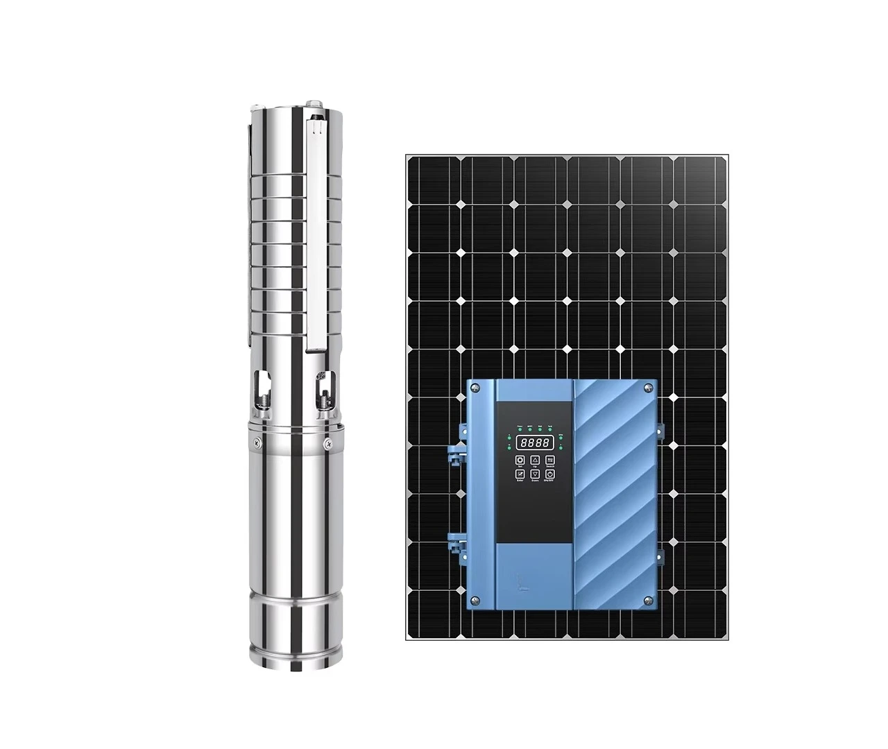 Factory 1.1kw 101 Meter ACDC Hybrid Solar Water Pump for Deep Well System
Factory 1.1kw 101 Meter ACDC Hybrid Solar Water Pump for Deep Well System