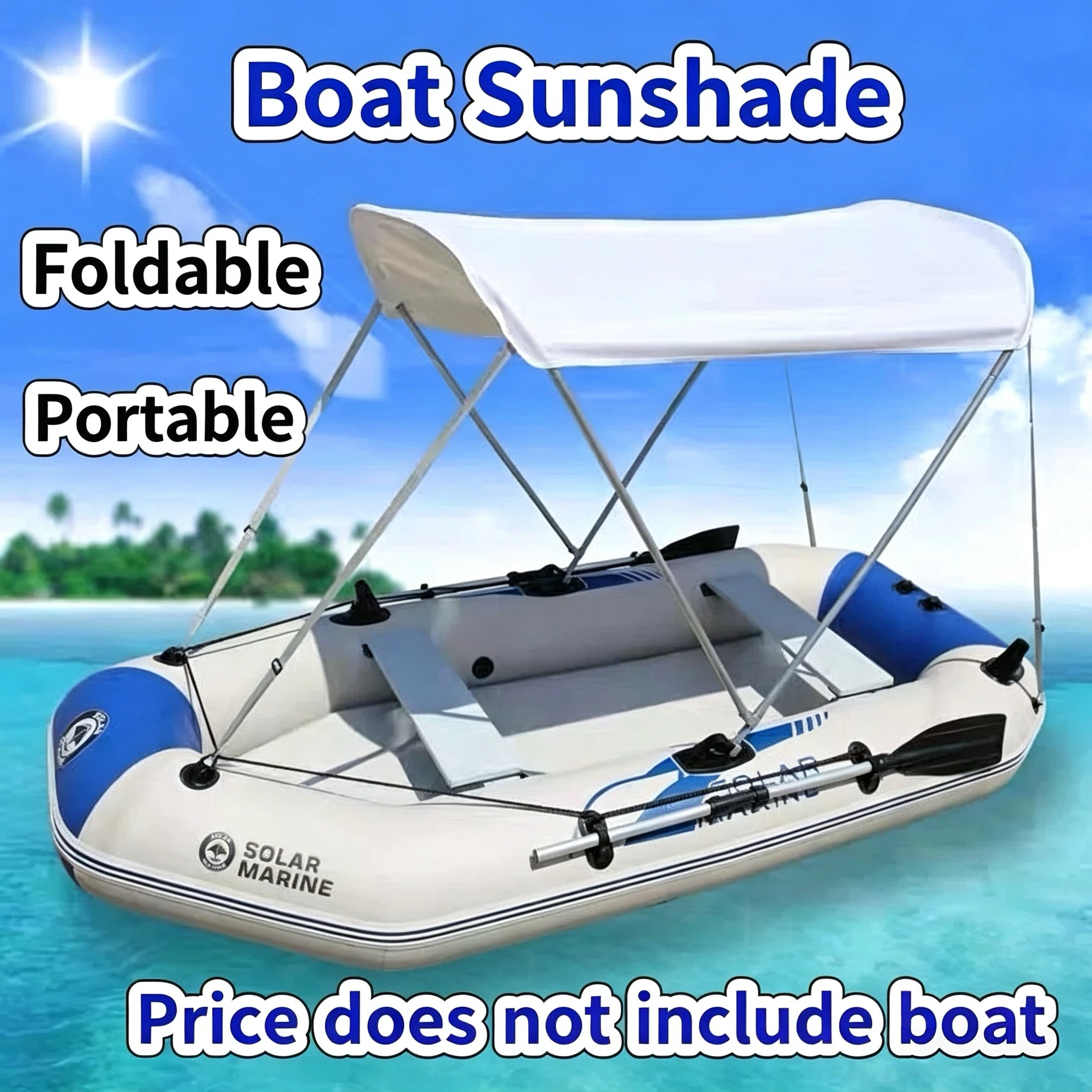 Foldable Aluminum Sun & Rain Canopy for Inflatable Boats, Kayaks, Rubber Boats and Assault Crafts Outdoor Use
Foldable Aluminum Sun & Rain Canopy for Inflatable Boats, Kayaks, Rubber Boats and Assault Crafts Outdoor Use