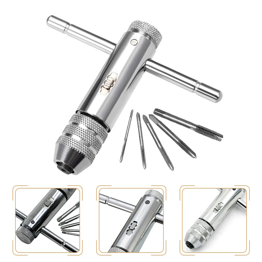 1Set Heavy Duty Tool Steel T-Handle Tap Wrench Adjustable Ratchet Design for Taps Reamers Screw Extractors Hand Tapping Tasks
1Set Heavy Duty Tool Steel T-Handle Tap Wrench Adjustable Ratchet Design for Taps Reamers Screw Extractors Hand Tapping Tasks