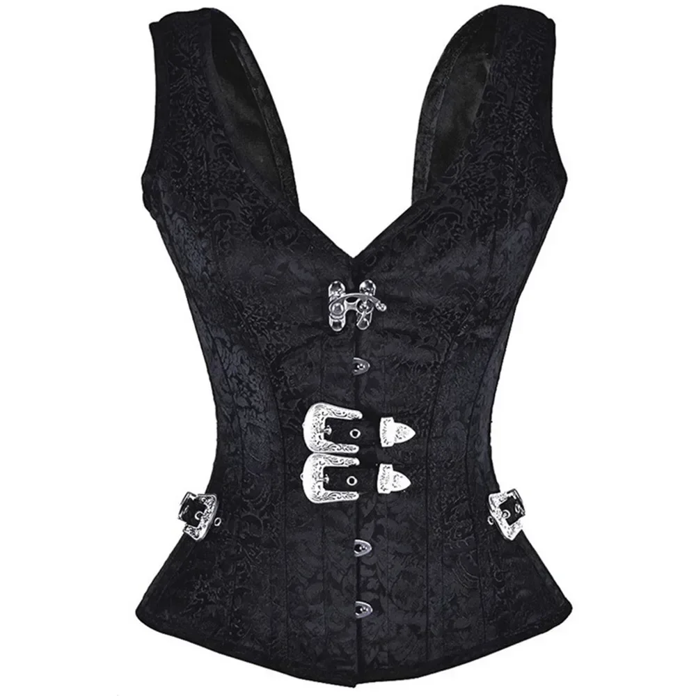 Steampunk Overbust Women Corset Black Steel Bones Korse Top Black Gothic Clothes Punk Goth Bodice Top
Steampunk Overbust Women Corset Black Steel Bones Korse Top Black Gothic Clothes Punk Goth Bodice Top