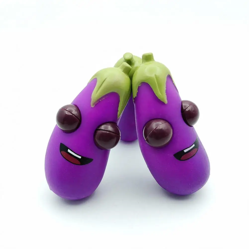 Squeezable Cartoon Eggplant Toy Eye-popping Eggplant Squeeze Toy Funny Stress Relief Imitation Vegetable for Kids for Boredom
Squeezable Cartoon Eggplant Toy Eye-popping Eggplant Squeeze Toy Funny Stress Relief Imitation Vegetable for Kids for Boredom