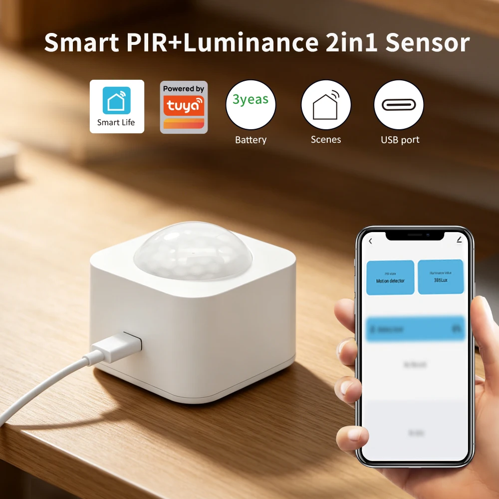 lincukoo Smart PIR+Luminance 2in1 Sensor bluetooth support Tuya smart life automation lighting home security 3years battery
lincukoo Smart PIR+Luminance 2in1 Sensor bluetooth support Tuya smart life automation lighting home security 3years battery