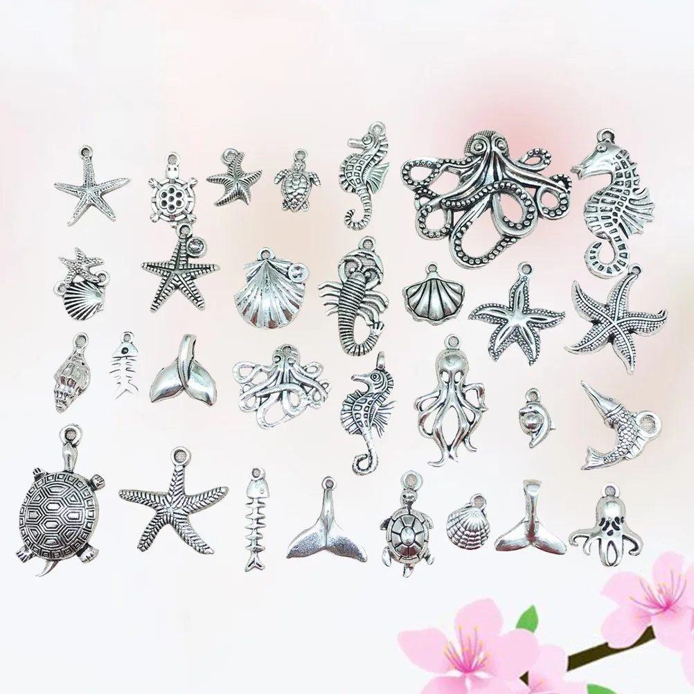 Набор из 42 подвесок-шармов из сплава для изготовления украшений своими руками: ожерелий, браслетов, серег, брелоков, цепочек на ногу, для скрапбукинга и косплея
Набор из 42 подвесок-шармов из сплава для изготовления украшений своими руками: ожерелий, браслетов, серег, брелоков, цепочек на ногу, для скрапбукинга и косплея