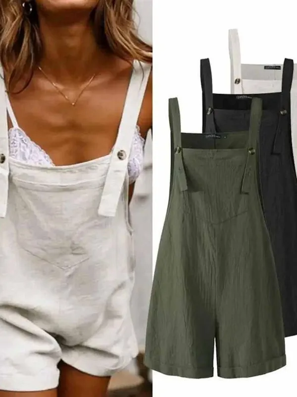 Casual Cotton Linen Jumpsuit Women's Summer Fashion Streetwear Pure Color Button Loose Fit mid High Waist Low Rise Pants
Casual Cotton Linen Jumpsuit Women's Summer Fashion Streetwear Pure Color Button Loose Fit mid High Waist Low Rise Pants