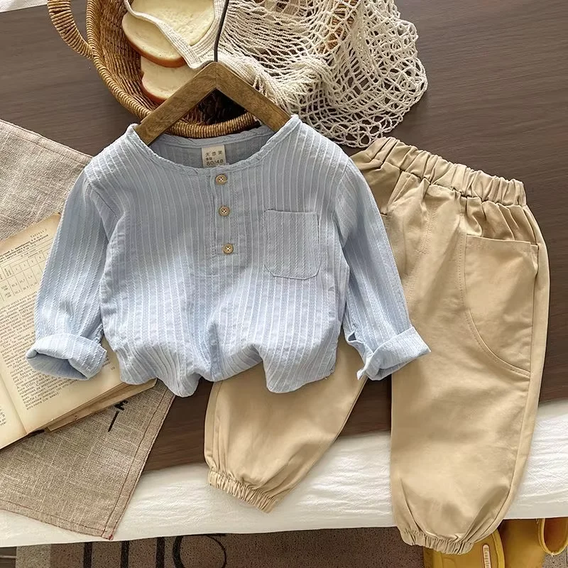 Boys' Spring and Autumn Set Fashion 2026 New Children's Long Sleeve T-shirt+Pants Casual Two Piece Set 80-120CM
Boys' Spring and Autumn Set Fashion 2026 New Children's Long Sleeve T-shirt+Pants Casual Two Piece Set 80-120CM