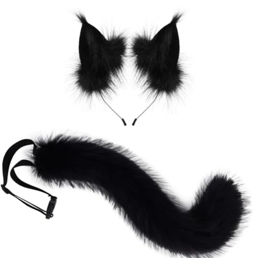 Furry Fox Cat Wolf Costume Anime Set with Adjustable Ears Poseable Tail For Party Cosplay Halloween
Furry Fox Cat Wolf Costume Anime Set with Adjustable Ears Poseable Tail For Party Cosplay Halloween
