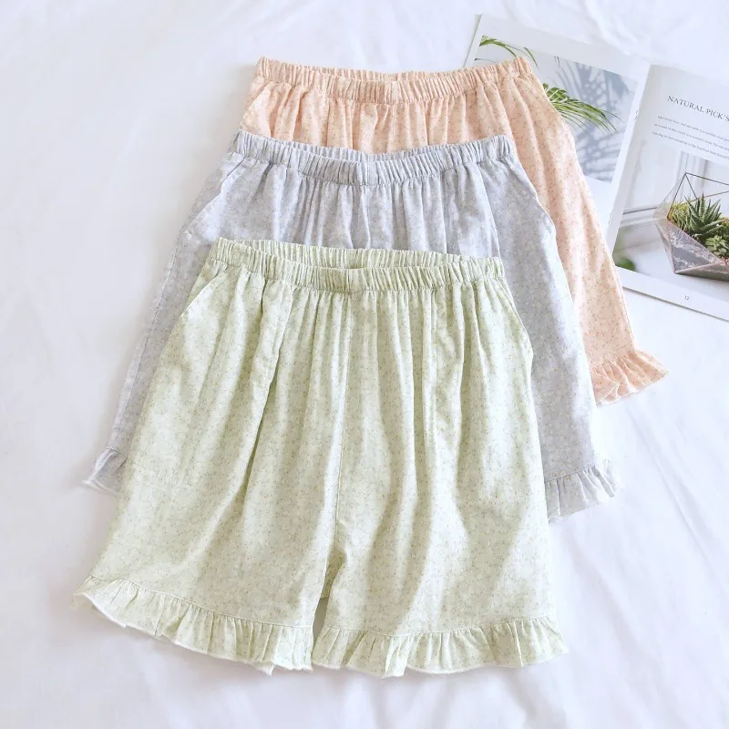 2026 new summer women's shorts 100% cotton gauze floral lace shorts for home use sleepwear bottoms womens
2026 new summer women's shorts 100% cotton gauze floral lace shorts for home use sleepwear bottoms womens