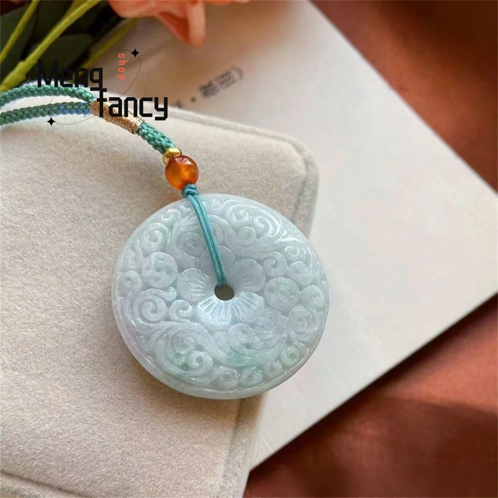 Burmese Jade A - Grade Flower Flower Prosperity And Peace Pendant, Men's And Women's Double - Sided Carved Jade Pendant Jewelry
Burmese Jade A - Grade Flower Flower Prosperity And Peace Pendant, Men's And Women's Double - Sided Carved Jade Pendant Jewelry