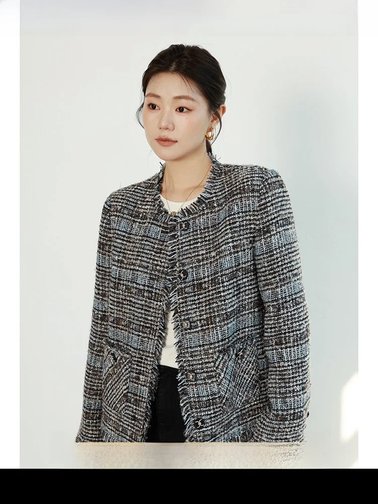 Heavyweight 25 Woolen Tweed Small Fraance Sle Jaet Bla Label Autumn Winter New Arrival Women's ort Coat
Heavyweight 25 Woolen Tweed Small Fraance Sle Jaet Bla Label Autumn Winter New Arrival Women's ort Coat