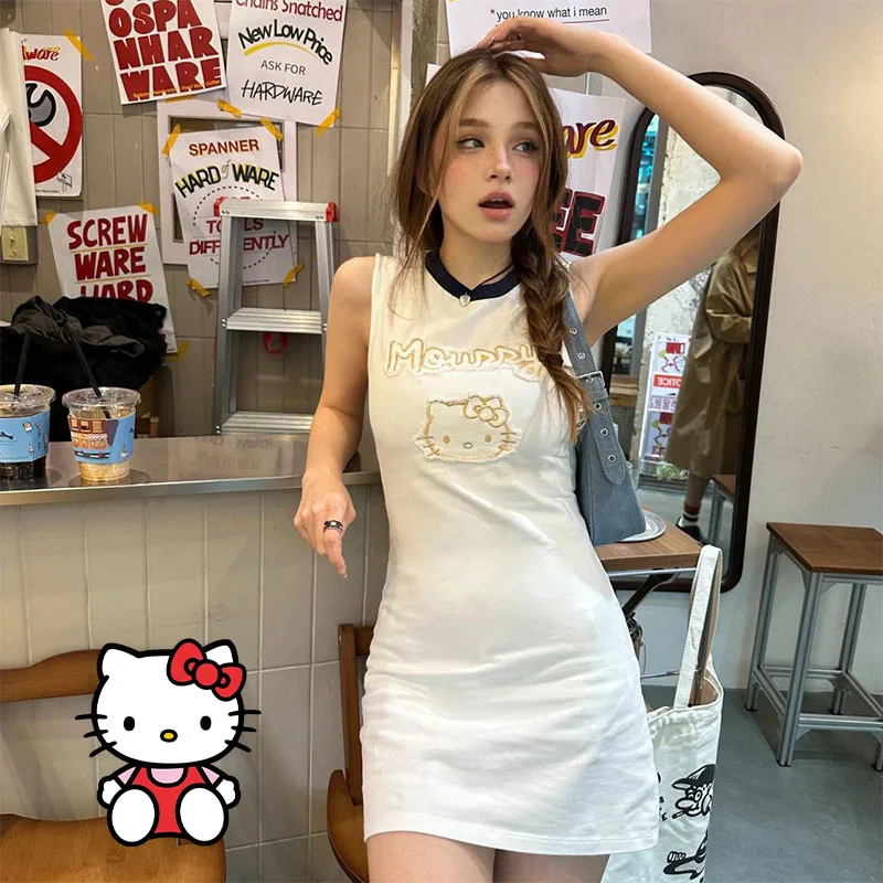 Sanrios Hello Kittys Dress Women Fashion Letter Print Sexy Bodycon Dress Slim Summer Girls Y2K Sleeveless Camisole Short Skirt
Sanrios Hello Kittys Dress Women Fashion Letter Print Sexy Bodycon Dress Slim Summer Girls Y2K Sleeveless Camisole Short Skirt