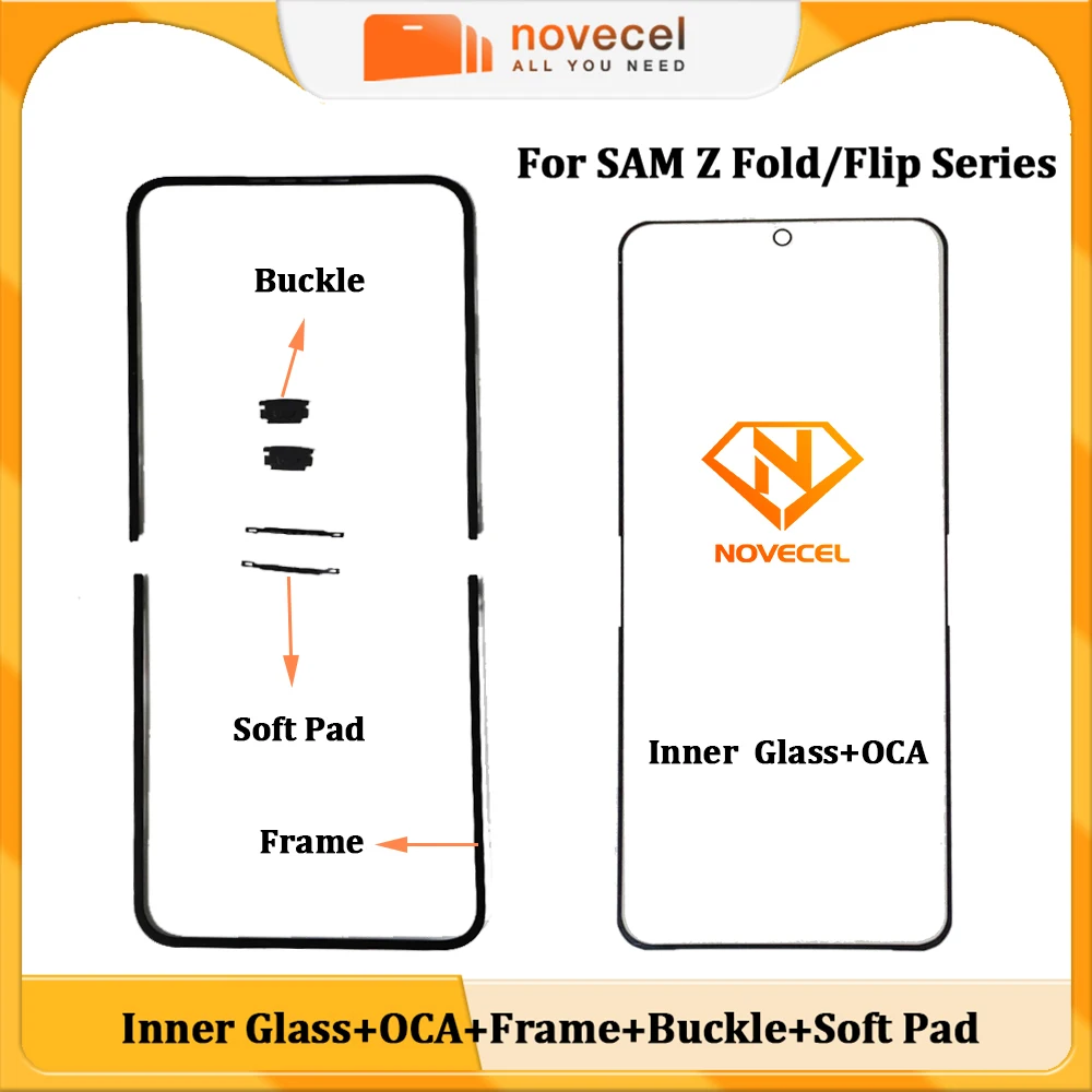 Novecel для Samsung Galaxy Z Fold Flip 6 5 4 3 F956 F741 F946 F731 ЖК-дисплей, внутреннее стекло переднего экрана с OCA + рамка + пряжка, ремонтный комплект
Novecel для Samsung Galaxy Z Fold Flip 6 5 4 3 F956 F741 F946 F731 ЖК-дисплей, внутреннее стекло переднего экрана с OCA + рамка + пряжка, ремонтный комплект