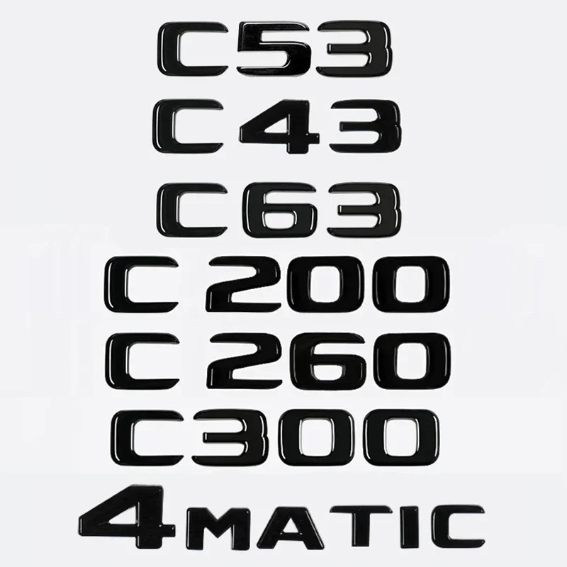 Car 3D ABS Trunk Letters Logo Badge Emblem Decals Sticker For Mercedes Benz C Class C43 C53 C63 C200 C260 C300 4Matic W204 W205
Car 3D ABS Trunk Letters Logo Badge Emblem Decals Sticker For Mercedes Benz C Class C43 C53 C63 C200 C260 C300 4Matic W204 W205