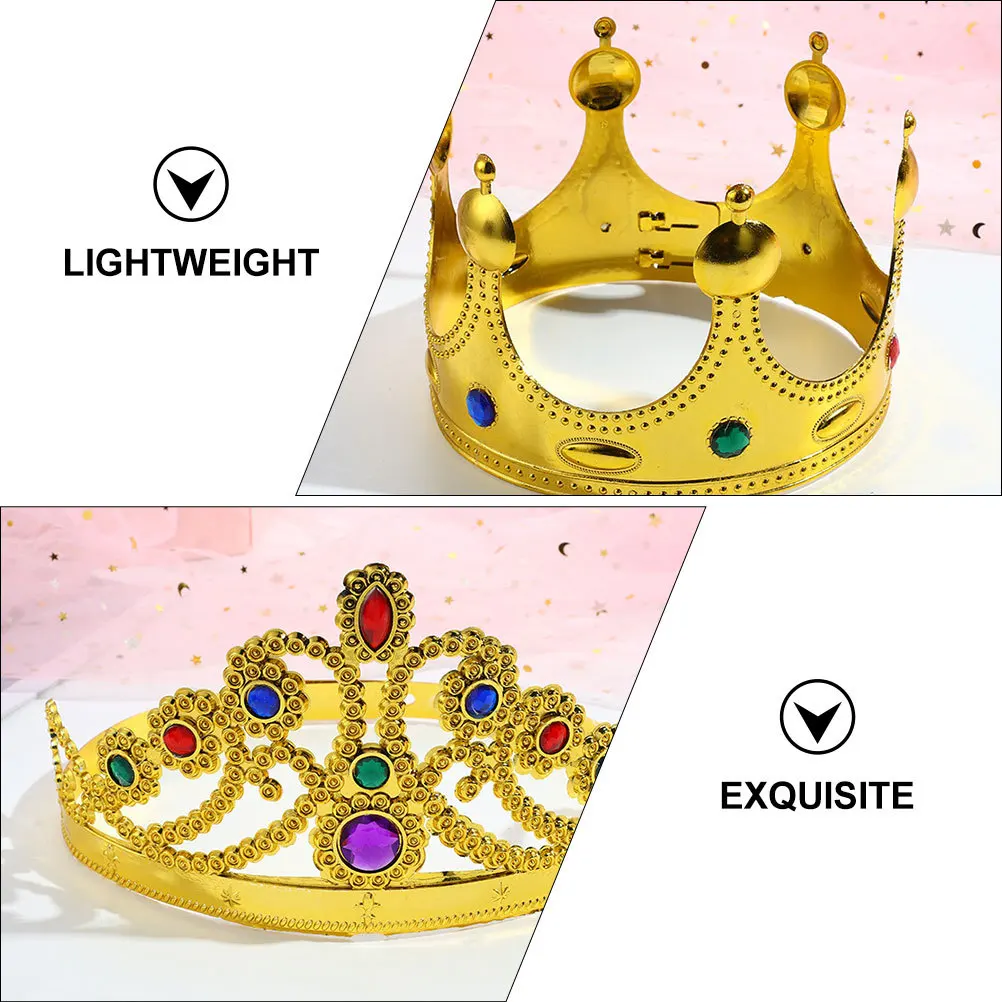 3Pcs 's Crown Golden Design Party Hair Crown Birthday Tiara Lightweight Headband Elegant Style Headdress
3Pcs 's Crown Golden Design Party Hair Crown Birthday Tiara Lightweight Headband Elegant Style Headdress