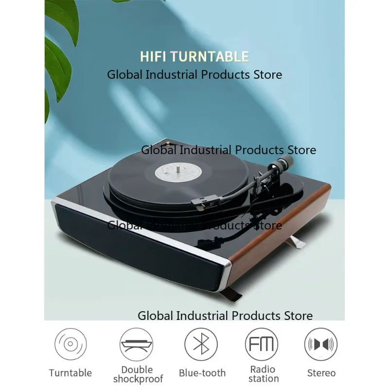 High-End Multifunctional Record Player with 3-Speed Bluetooth FM Radio Built-in Speaker Technics 1200 Turntable for Vinyl