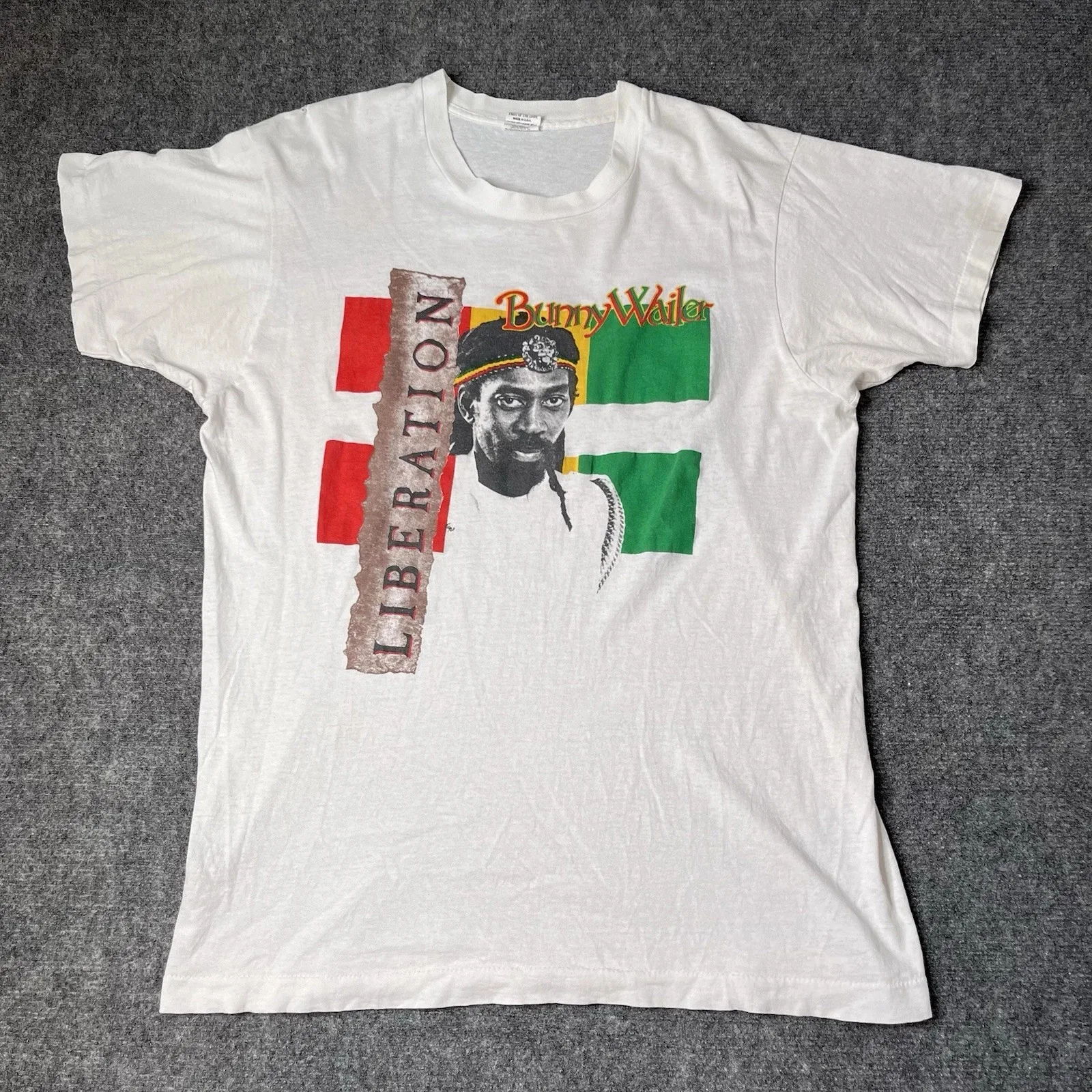 989 Bunny Wailer Liberation T-shirt Mens Xl 1980s Reggae Concert Band Tee American Tshirt Men Hip-hop Short-sleeved Women Top
989 Bunny Wailer Liberation T-shirt Mens Xl 1980s Reggae Concert Band Tee American Tshirt Men Hip-hop Short-sleeved Women Top