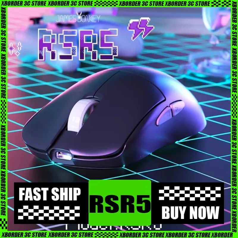 James Donkey RSR5 Wireless Mouse PAW3950 PAW3395 Tri-mode Dual 8K Lightweight Ergonomic Custom PC Gaming Laptop Mice RSR5S Gifts
James Donkey RSR5 Wireless Mouse PAW3950 PAW3395 Tri-mode Dual 8K Lightweight Ergonomic Custom PC Gaming Laptop Mice RSR5S Gifts