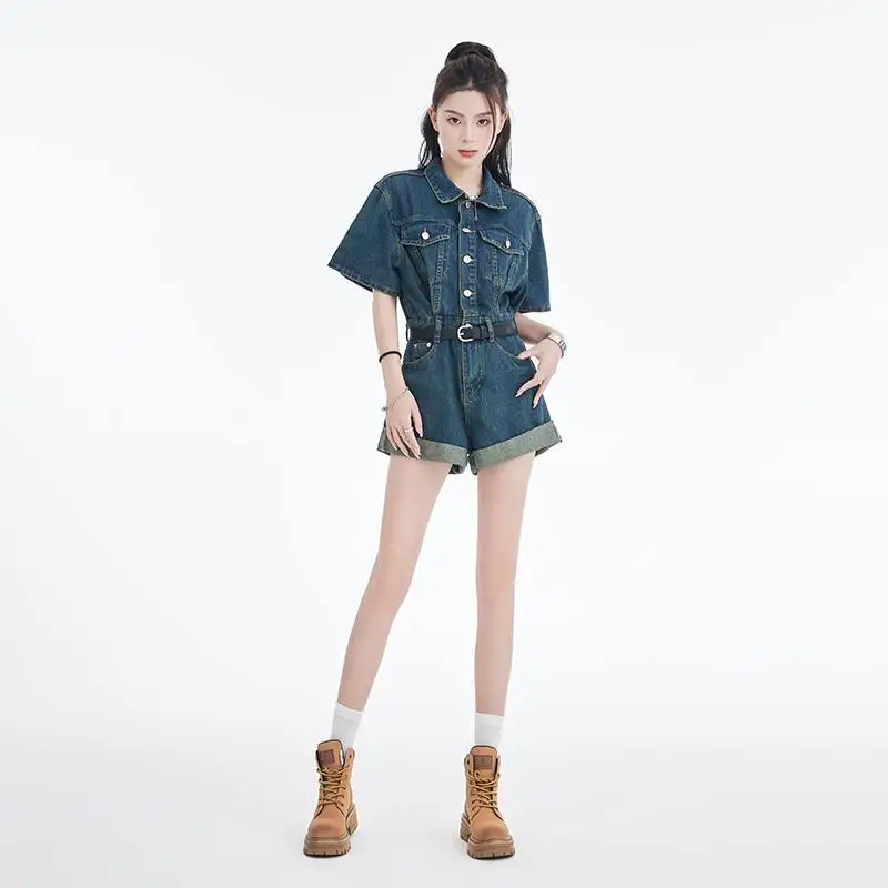 Loose High-Waist Denim Overalls Women's Salt Style Sweet Cool Fashion Summer Design Short Pants Korean Version One-Piece Suit
Loose High-Waist Denim Overalls Women's Salt Style Sweet Cool Fashion Summer Design Short Pants Korean Version One-Piece Suit