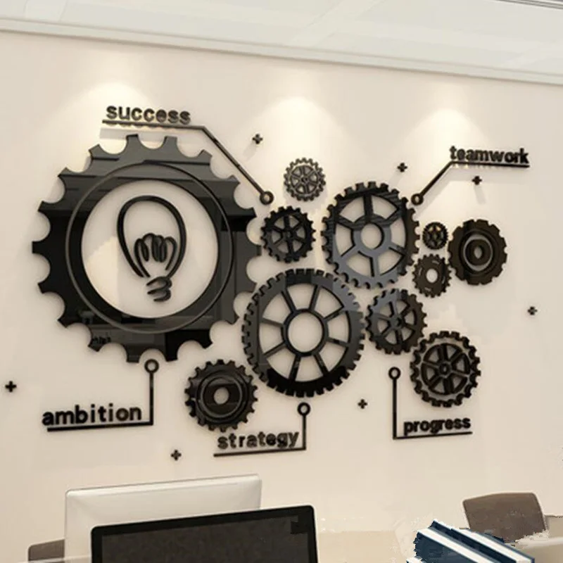 Industrial Style Gear Wall Sticker for Home Living Room, Acrylic Office Culture Decor, Decorative Mirror Wallpaper, Mural Decal
Industrial Style Gear Wall Sticker for Home Living Room, Acrylic Office Culture Decor, Decorative Mirror Wallpaper, Mural Decal