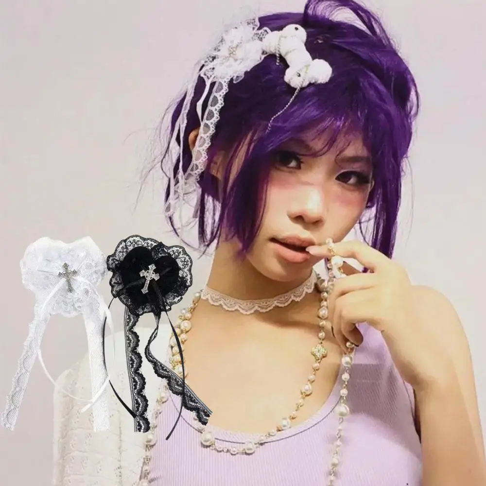 Косплэй японский женский головной убор для девочек Лолита панк заколки для волос с крестом готическая черная кружевная лента с бантом шпилька для волос Cos аксессуары для вечеринок
Косплэй японский женский головной убор для девочек Лолита панк заколки для волос с крестом готическая черная кружевная лента с бантом шпилька для волос Cos аксессуары для вечеринок