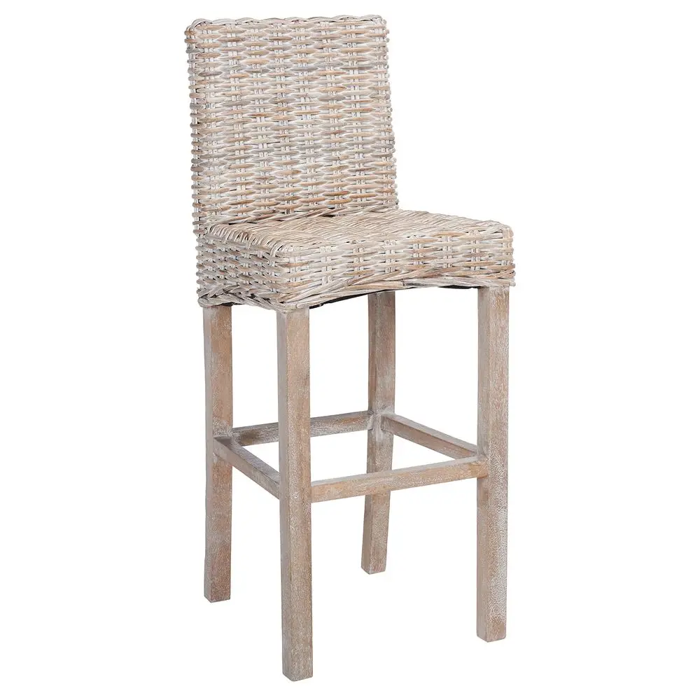 Furniture Tobie Rattan Bar Stool 17.7 Seat Height Grey WhiteWash Mango Wood Coastal RattanSeat Design Ideal for Kitchen, Bar Ar
Furniture Tobie Rattan Bar Stool 17.7 Seat Height Grey WhiteWash Mango Wood Coastal RattanSeat Design Ideal for Kitchen, Bar Ar