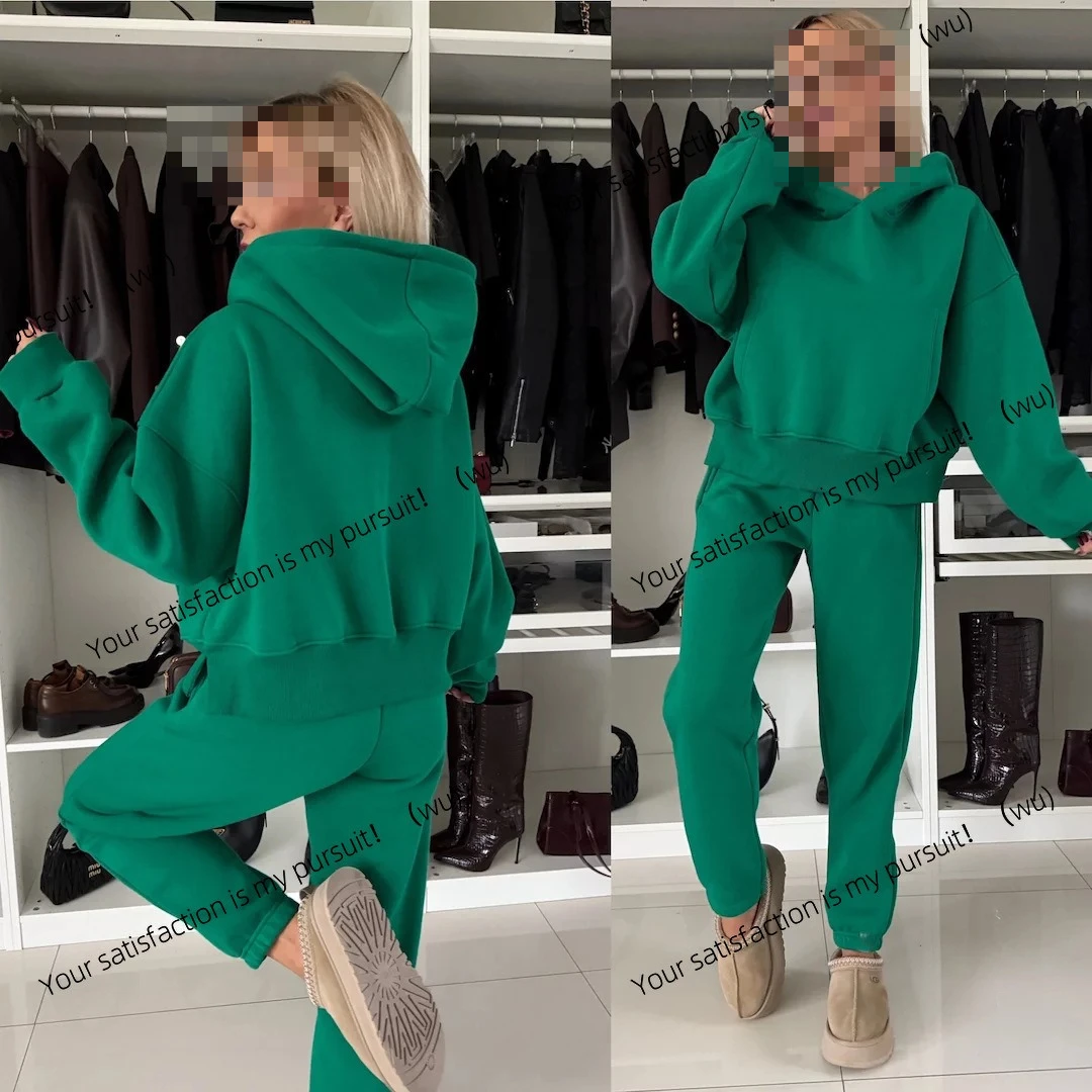 New trend fashion suit women's long-sleeved hooded sweater corset trousers two-piece set
New trend fashion suit women's long-sleeved hooded sweater corset trousers two-piece set