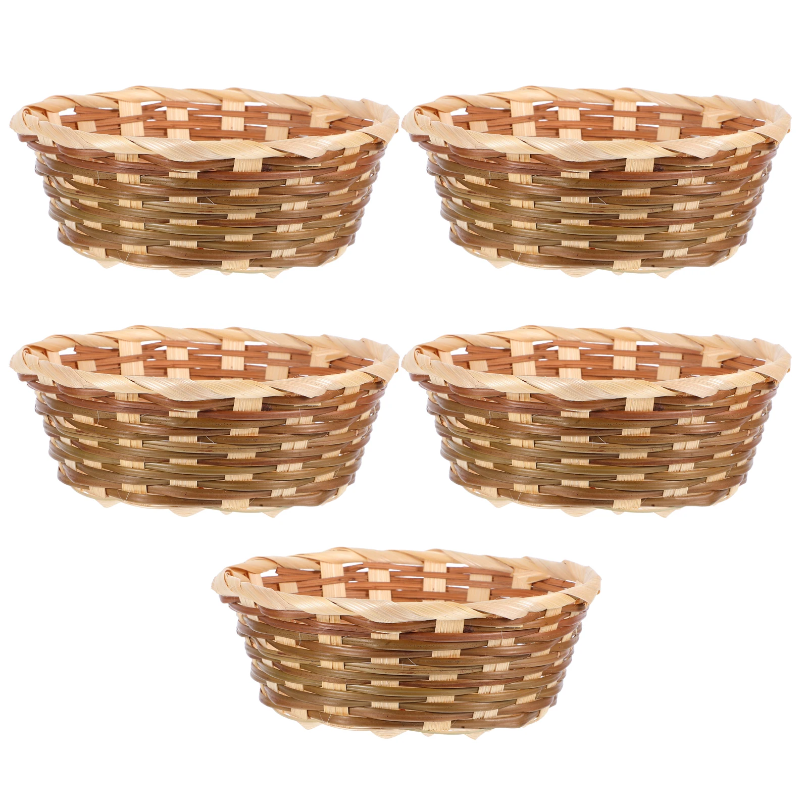 5 Pcs Bamboo Fruit Basket for Carry Out Baskets Small Woven Organizer Bread Storage Kitchen
5 Pcs Bamboo Fruit Basket for Carry Out Baskets Small Woven Organizer Bread Storage Kitchen