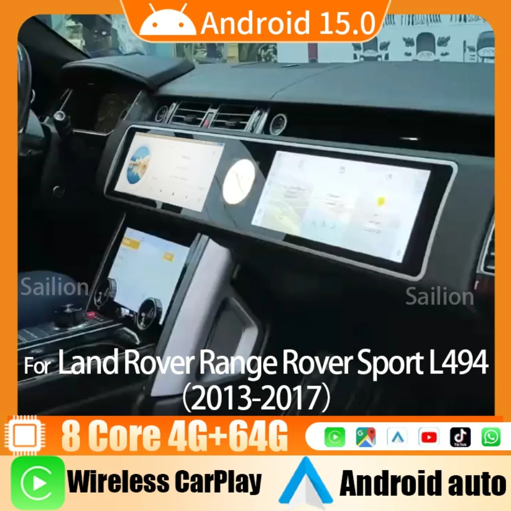 Тройной экран 12.3+6.88+12.3 дюйма для Land Rover Range Rover Sport L494 2013-2017, автомобильная магнитола Android 15, красный мультимедийный плеер с CarPlay
Тройной экран 12.3+6.88+12.3 дюйма для Land Rover Range Rover Sport L494 2013-2017, автомобильная магнитола Android 15, красный мультимедийный плеер с CarPlay
