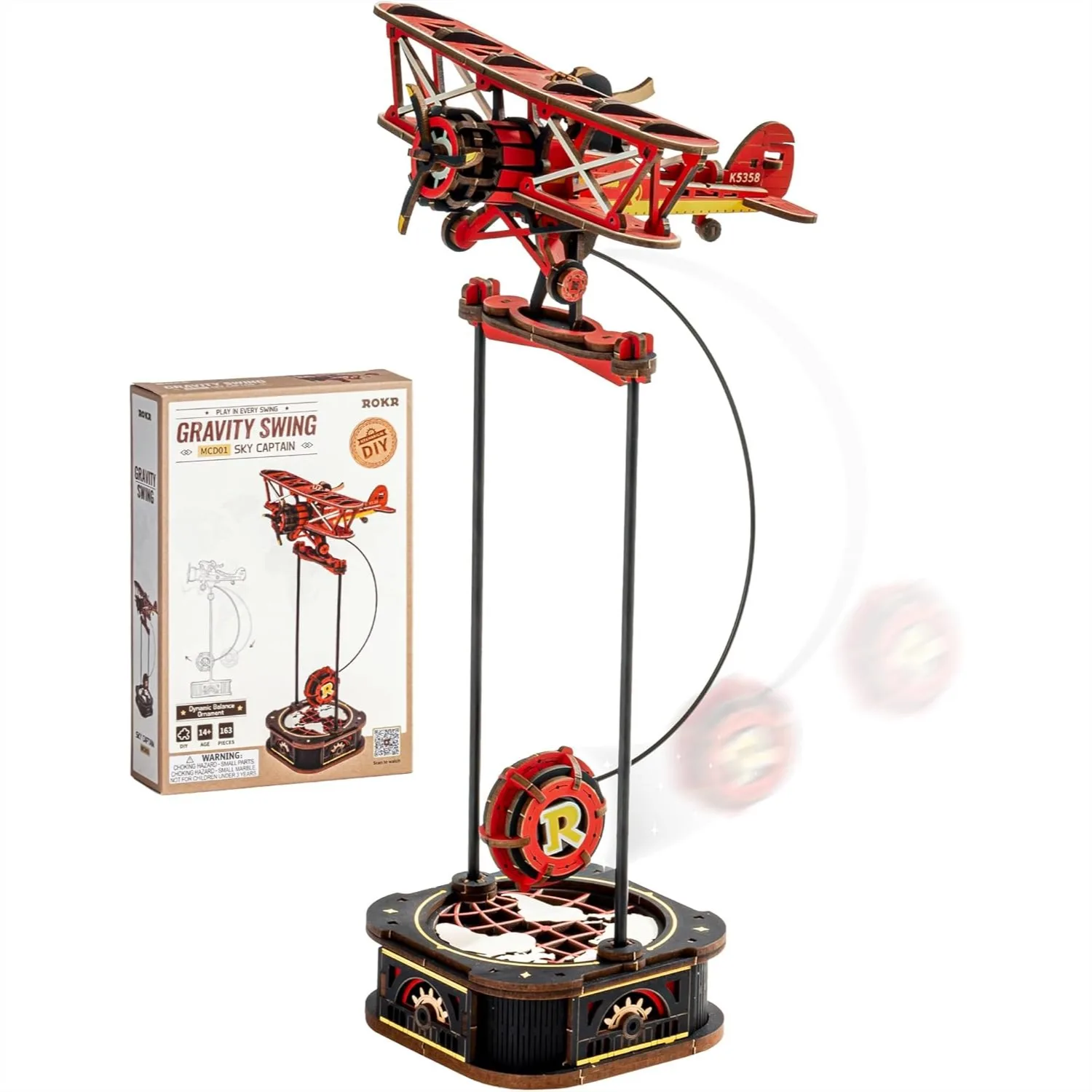 3D Wooden Puzzles for Adults, Gravity Swing Model Kit 163-Piece Craft Set
3D Wooden Puzzles for Adults, Gravity Swing Model Kit 163-Piece Craft Set