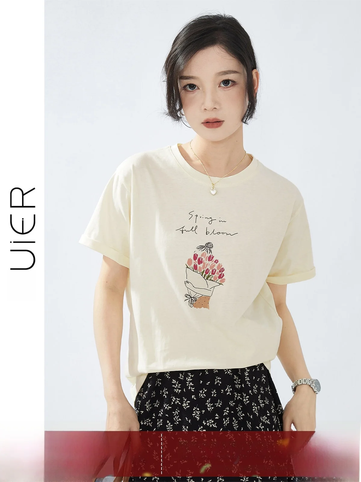 Summer New Women's Casual Loose round Neck Short Sleeve T-shirt Cotton Comfortable Print Top Fashionable Versatile Basic Fit
Summer New Women's Casual Loose round Neck Short Sleeve T-shirt Cotton Comfortable Print Top Fashionable Versatile Basic Fit