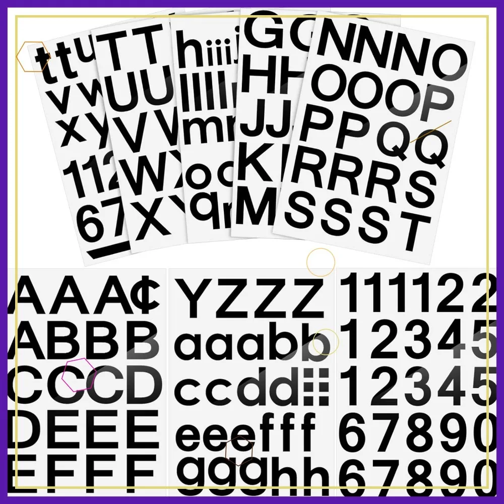2 Inch Black Vinyl Letter Stickers, 8 Sheets Self Adhesive Numbers for Mailbox, Scrapbook, Window, Door Address
2 Inch Black Vinyl Letter Stickers, 8 Sheets Self Adhesive Numbers for Mailbox, Scrapbook, Window, Door Address
