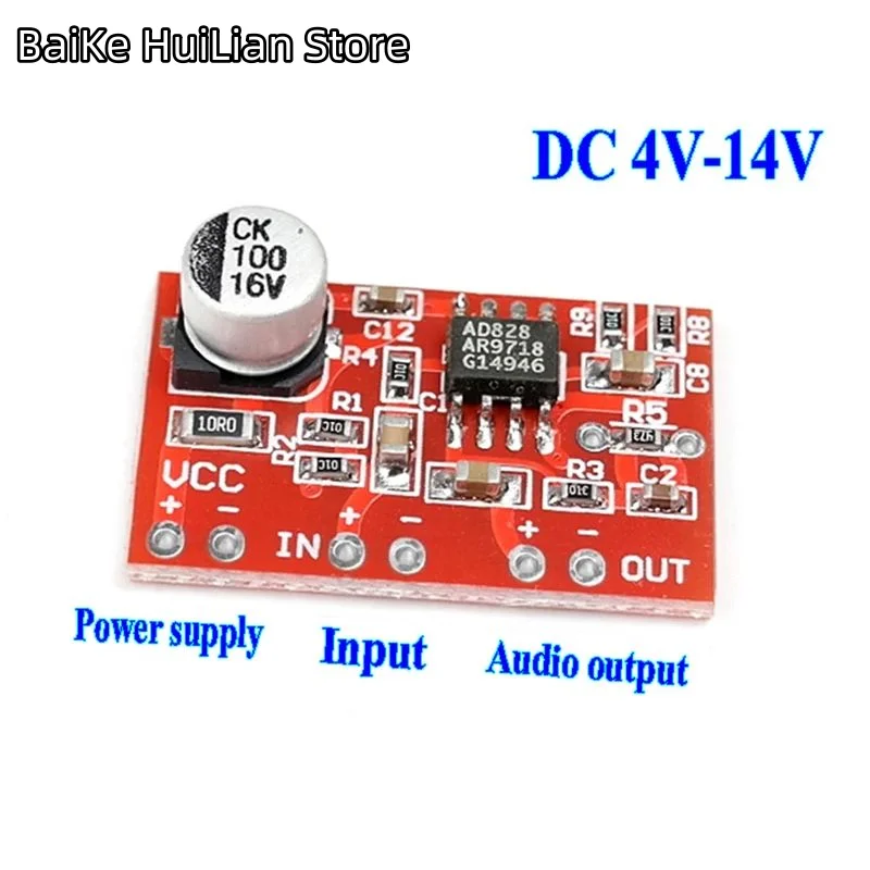 AD828 Piezoelectric Ceramic Preamp Preamplifier Board Pickup Module DC 4V-14V
AD828 Piezoelectric Ceramic Preamp Preamplifier Board Pickup Module DC 4V-14V