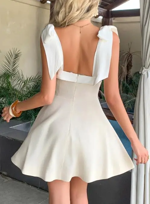 Womens Dresses 2026 New Spring Summer Commuting Solid Color Shoulder Lace Up Square Neck Backless Casual A-Line Mini Dress
Womens Dresses 2026 New Spring Summer Commuting Solid Color Shoulder Lace Up Square Neck Backless Casual A-Line Mini Dress