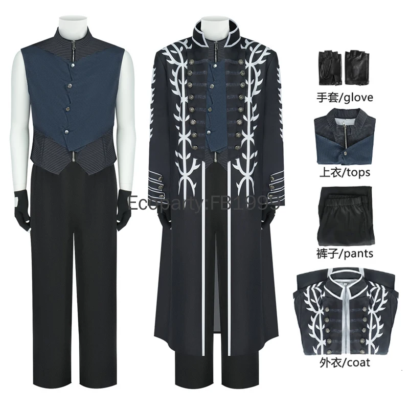 Geme Vergil Cosplay Costume for Men Women Anime Angelo Roleplay Windbreaker Pants Gloves Adult Halloween Carnival Party Outfits
Geme Vergil Cosplay Costume for Men Women Anime Angelo Roleplay Windbreaker Pants Gloves Adult Halloween Carnival Party Outfits