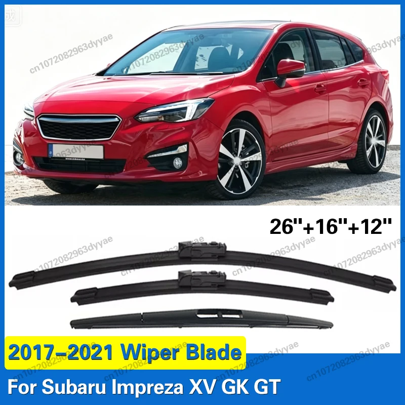 Wiper Blades Set For Subaru Impreza XV GK GT 2017 - 2021 Front Rear Windshield Windscreen Accessories 26"+16"+12"
Wiper Blades Set For Subaru Impreza XV GK GT 2017 - 2021 Front Rear Windshield Windscreen Accessories 26"+16"+12"