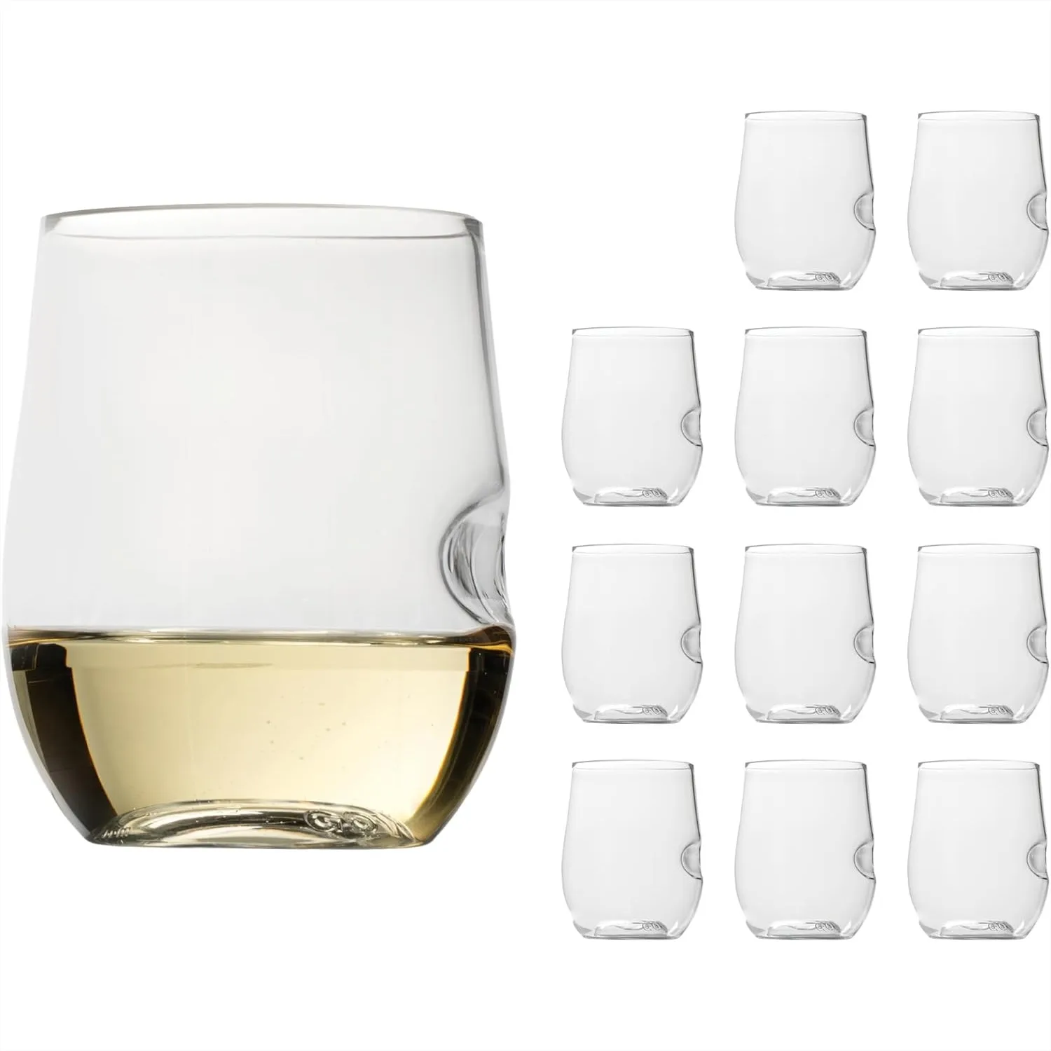 Unbreakable Stemless Wine Glasses Set of 12, 12oz Dishwasher Safe Tritan Shatterproof for Indoor Outdoor Everyday Use
Unbreakable Stemless Wine Glasses Set of 12, 12oz Dishwasher Safe Tritan Shatterproof for Indoor Outdoor Everyday Use