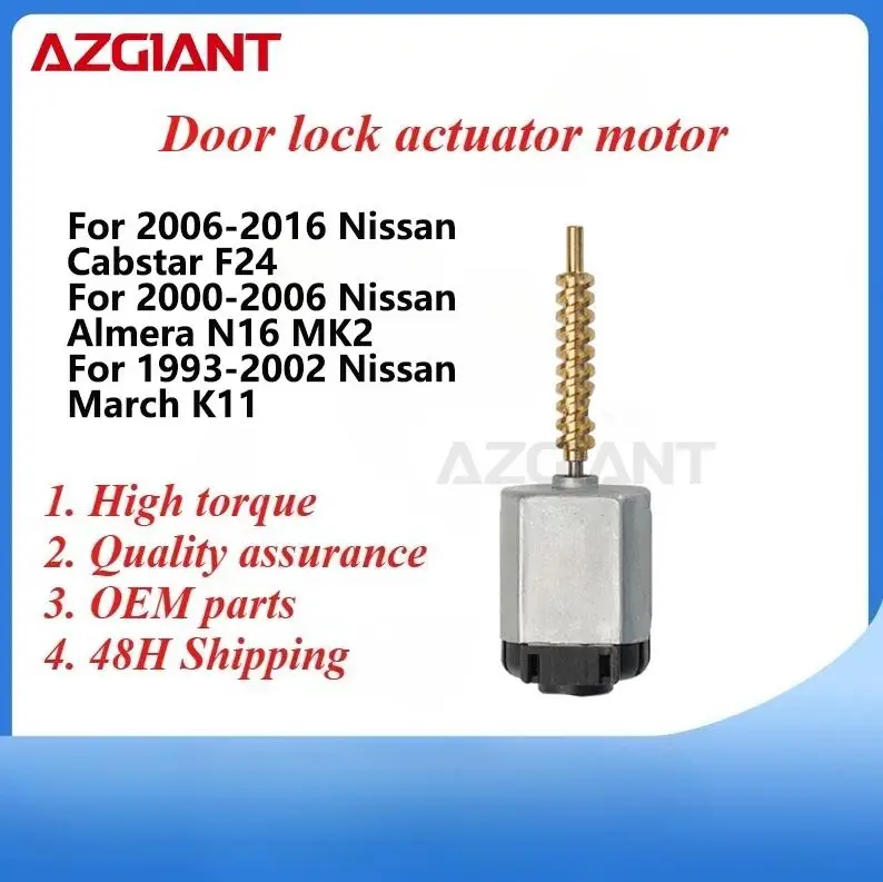 AZGIANT New car door lock motor for Nissan Cabstar F24/Almera N16 MK2/March K11 Front/Rear Door Lock Latch Actuator Left/Right
AZGIANT New car door lock motor for Nissan Cabstar F24/Almera N16 MK2/March K11 Front/Rear Door Lock Latch Actuator Left/Right