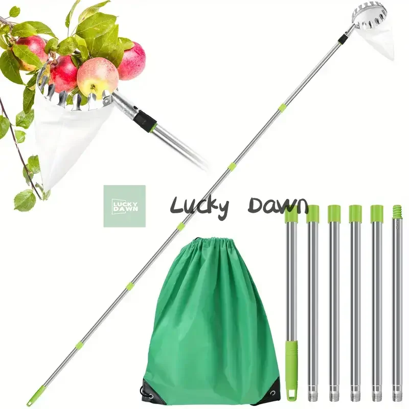 Stainless Steel Splicing Rod Fruit Picker 2.4/3.2/4M Telescopic Pole High Tree Orchard Picking Tool For Farm Garden Supplies
Stainless Steel Splicing Rod Fruit Picker 2.4/3.2/4M Telescopic Pole High Tree Orchard Picking Tool For Farm Garden Supplies