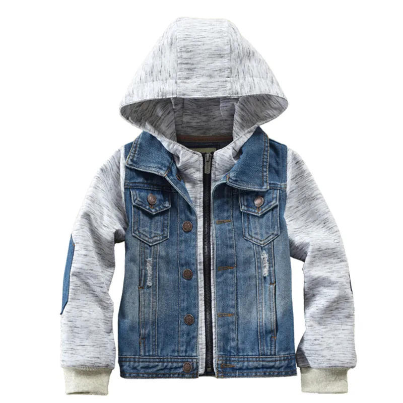 Kids Denim Coat Classic Patchwork Design Children's Casual Hooded Cowboy Outwear For 2-14 Years Boys Jean Jacket
Kids Denim Coat Classic Patchwork Design Children's Casual Hooded Cowboy Outwear For 2-14 Years Boys Jean Jacket