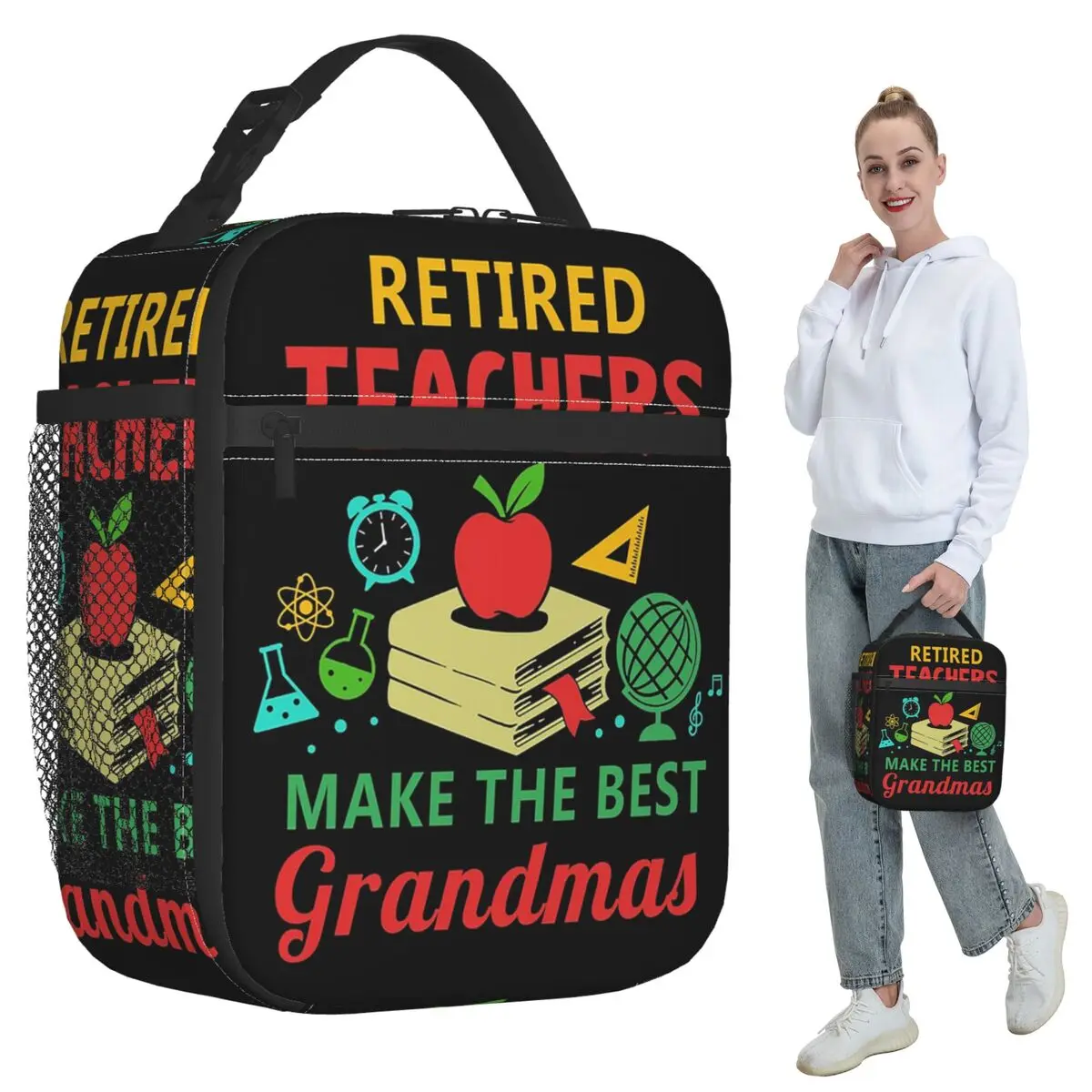 Retired Teachers Make The Best Grandmas Insulated Lunch Bag for Women Office Cooler Thermal Food Box Tote Portable Lunch Boxes
Retired Teachers Make The Best Grandmas Insulated Lunch Bag for Women Office Cooler Thermal Food Box Tote Portable Lunch Boxes