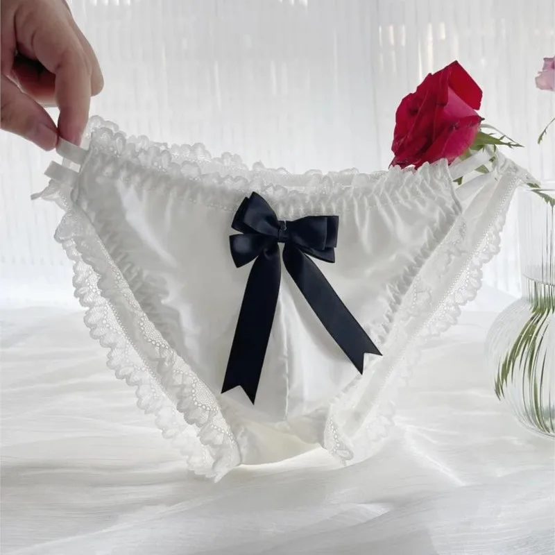 Sissy Lace Big Bowtie Briefs Man's Cotton Convex Pouch Underwear Cross-dressing Low-waisted Ruffled Panties Breathable
Sissy Lace Big Bowtie Briefs Man's Cotton Convex Pouch Underwear Cross-dressing Low-waisted Ruffled Panties Breathable
