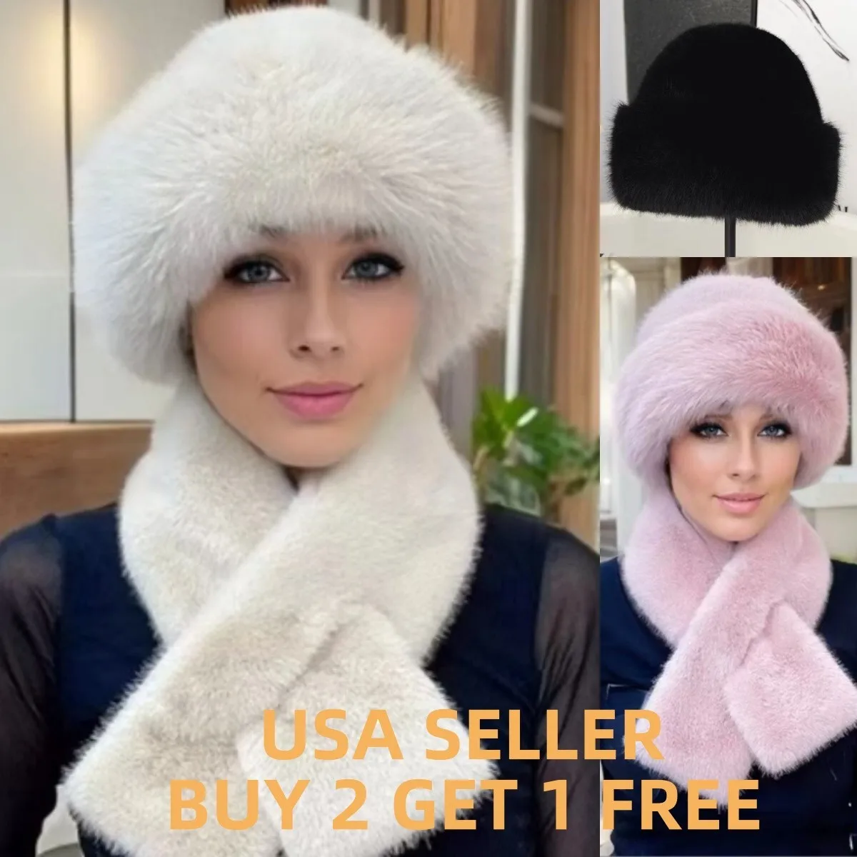 Fluffy Fur Bucket Hat $ Scarf- Warm Fisherman Plush Winter Women Furry Faux
Fluffy Fur Bucket Hat $ Scarf- Warm Fisherman Plush Winter Women Furry Faux