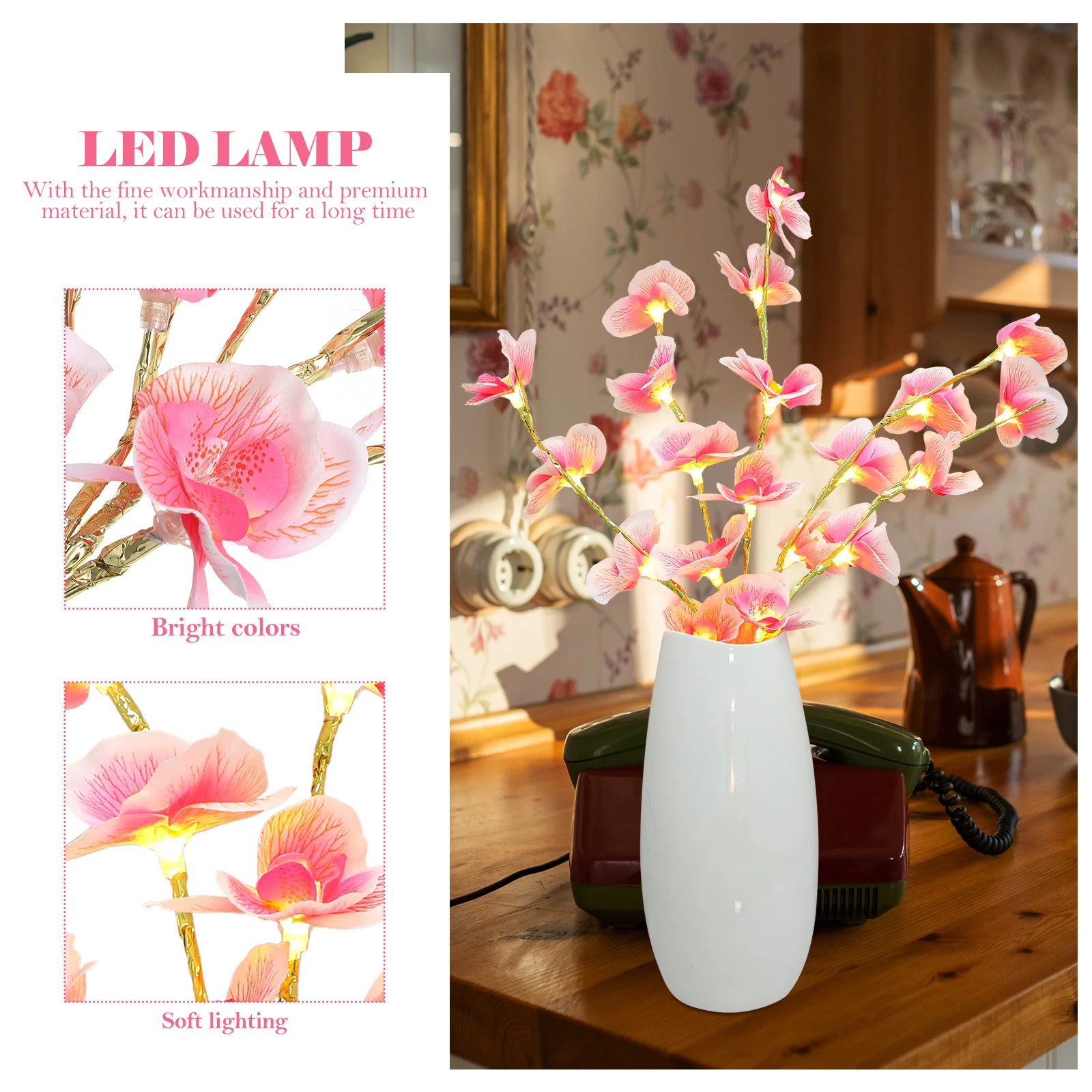 Creativephalaenopsis Branches Light Bedroom Decorative Flower Lamp Wedding Party Home Adorn Bedroom Table Lamp Warm Light
Creativephalaenopsis Branches Light Bedroom Decorative Flower Lamp Wedding Party Home Adorn Bedroom Table Lamp Warm Light