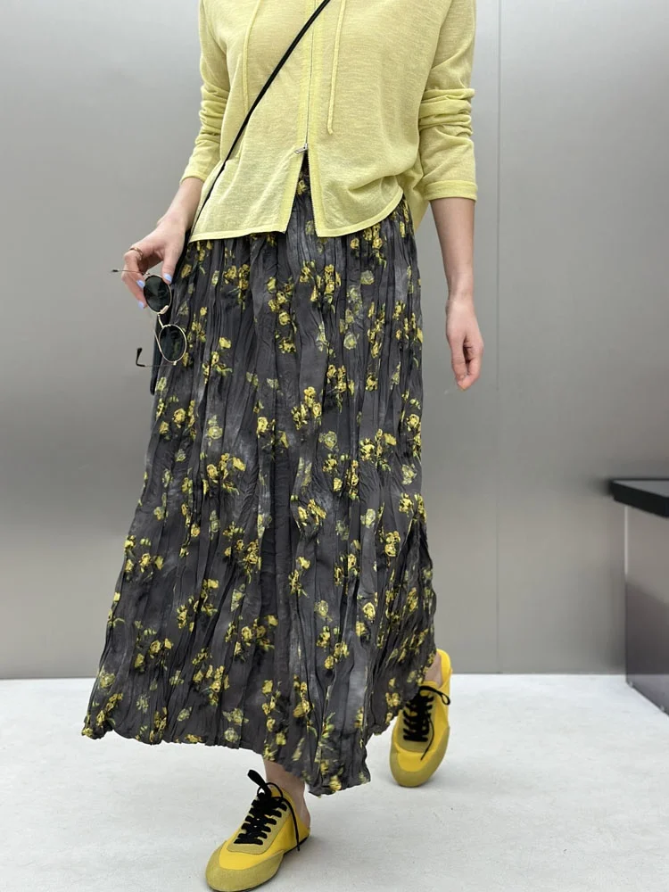 Slimming Floral Half Skirt BodhlCat Spring 2026 Vintage Dyed Pleated Printed Women's Fashionable Midi Skirt High Waist A-Line
Slimming Floral Half Skirt BodhlCat Spring 2026 Vintage Dyed Pleated Printed Women's Fashionable Midi Skirt High Waist A-Line